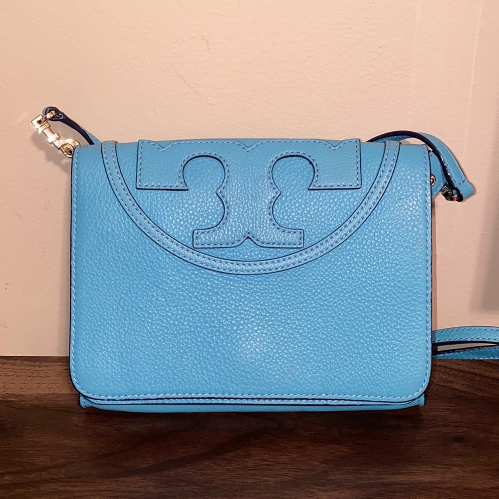 Tory Burch (All T) light blue crossbody bag